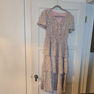Grace Karin Soft Pink Floral Dress